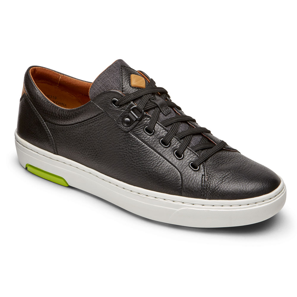 Zapatillas Rockport Hombre Mexico - Lets Walk Cupsole Lace-To-Toe Negros - ISAOR1326